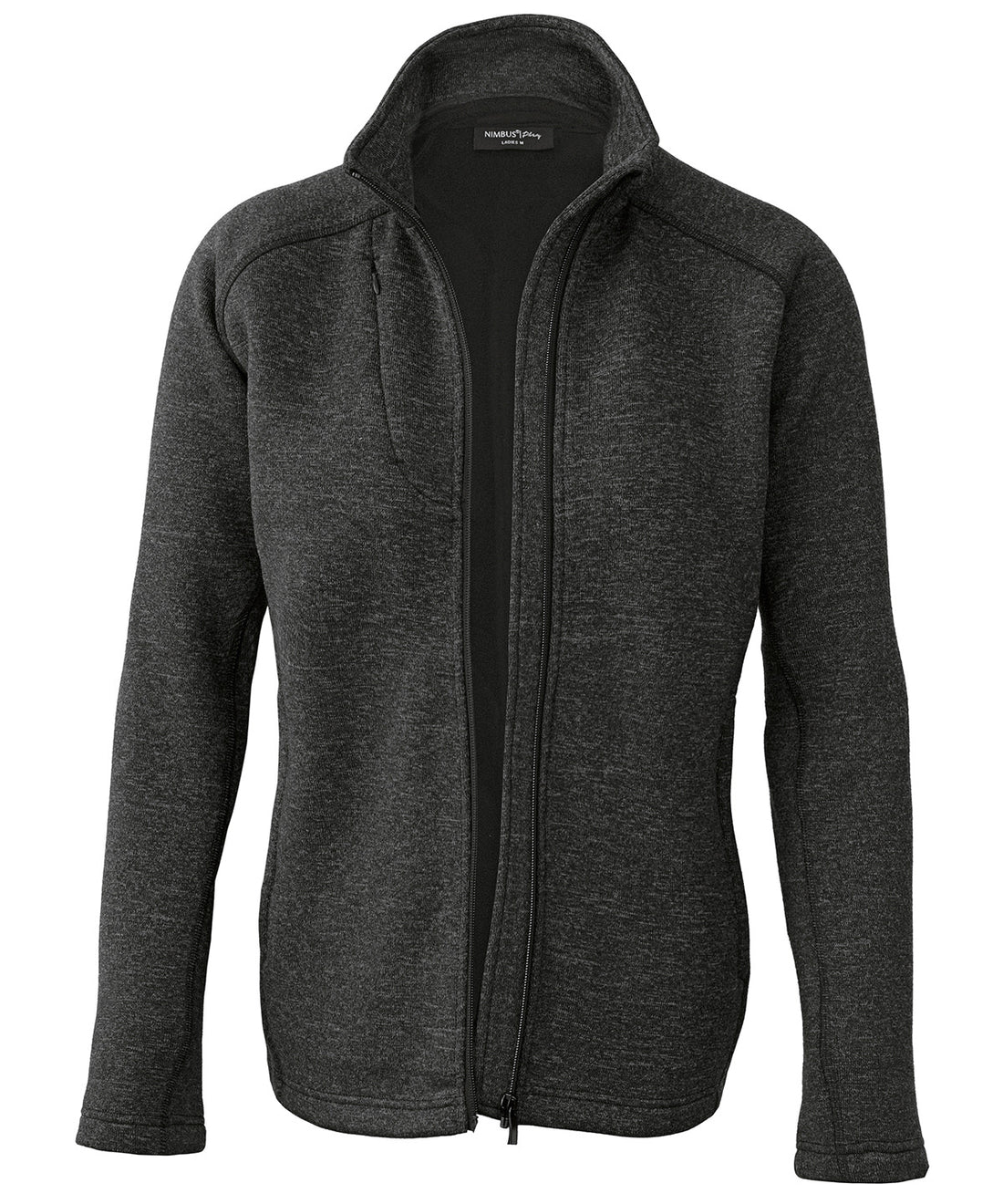Women’s Montana: knitted fleece jacket in Dark Grey Melange