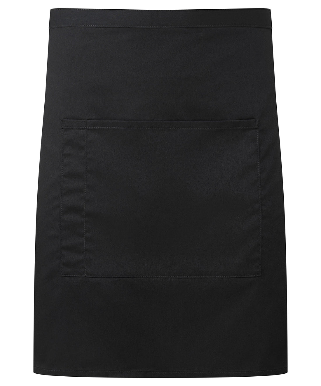 ‘Colours collection’ mid-length pocket apron in Black