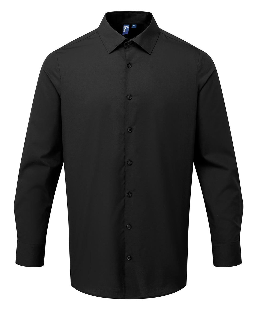 Long sleeve ‘Recyclight’ poplin shirt in Black
