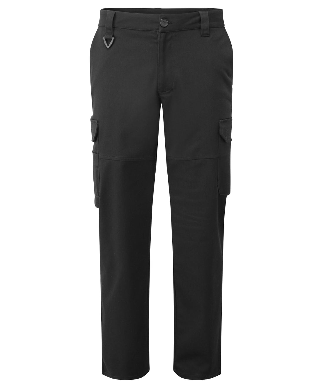 Stretchchecker work cargo trousers in Black