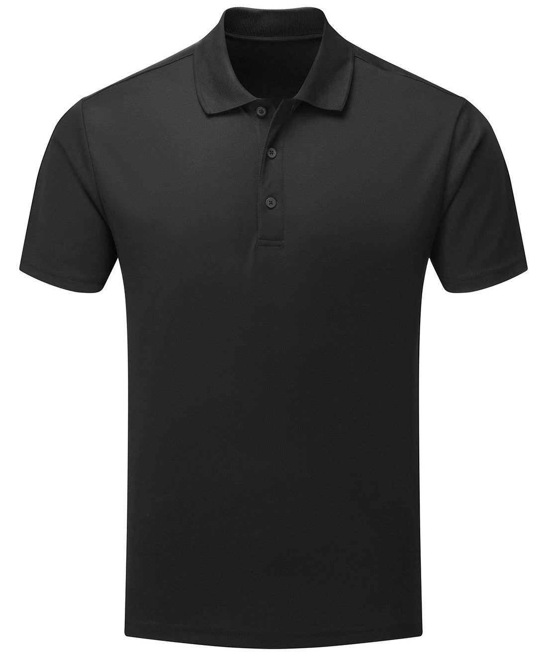 Men’s Spun Dyed Recycled Polo Shirt in Black