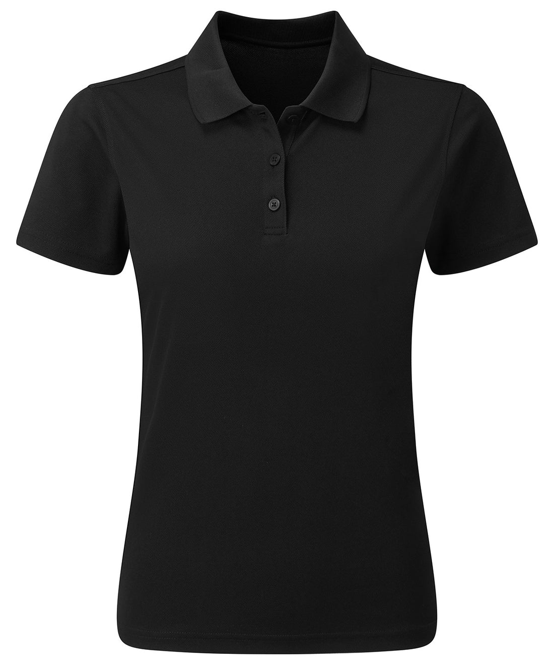 Women’s Spun Dyed Recycled Polo Shirt in Black