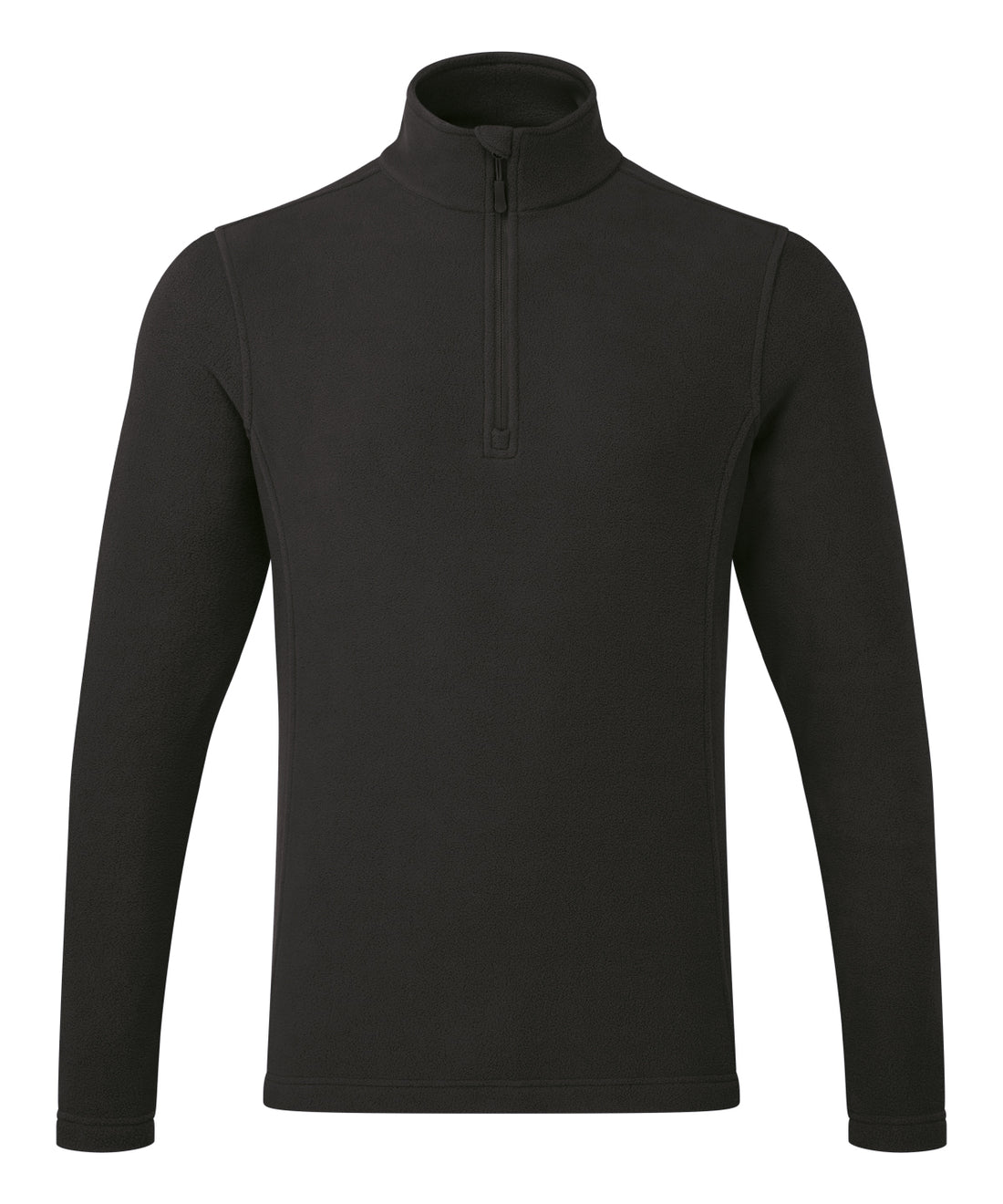 Unisex ‘Recyclight’ 1/4 zip microfleece in Black
