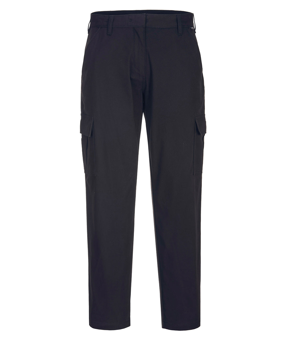 Women's stretch cargo trousers (S233) slim fit in Black