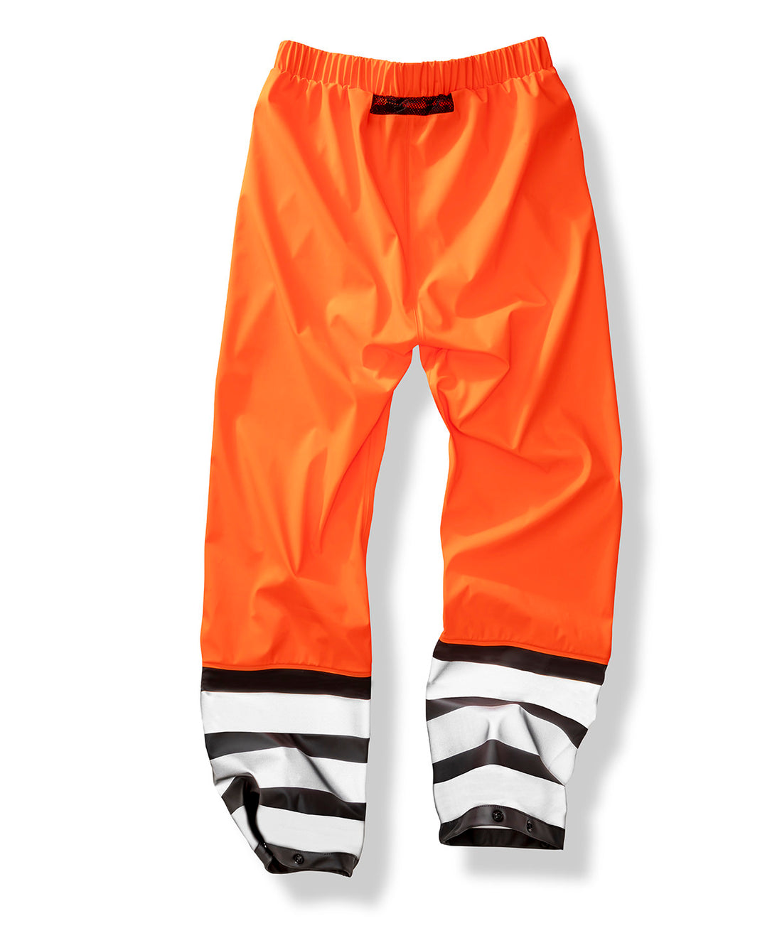 Heavy-duty prism PU safe and dry trousers with recycled backing in Fluorescent Orange/Black