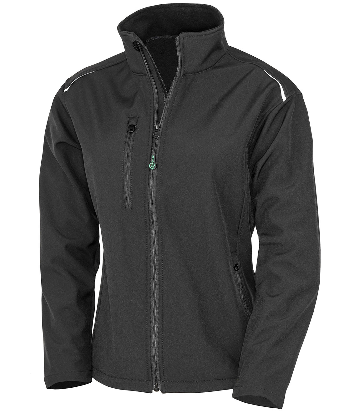 Women's recycled 3-layer printable softshell jacket in Black