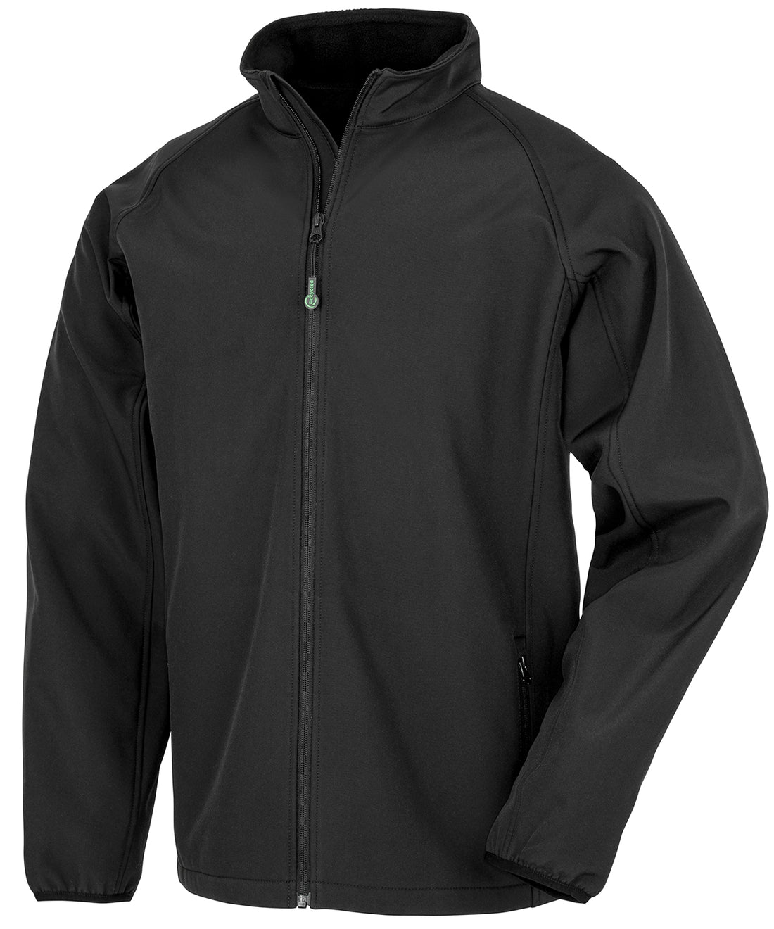 Men's recycled 2-layer printable softshell jacket in Black