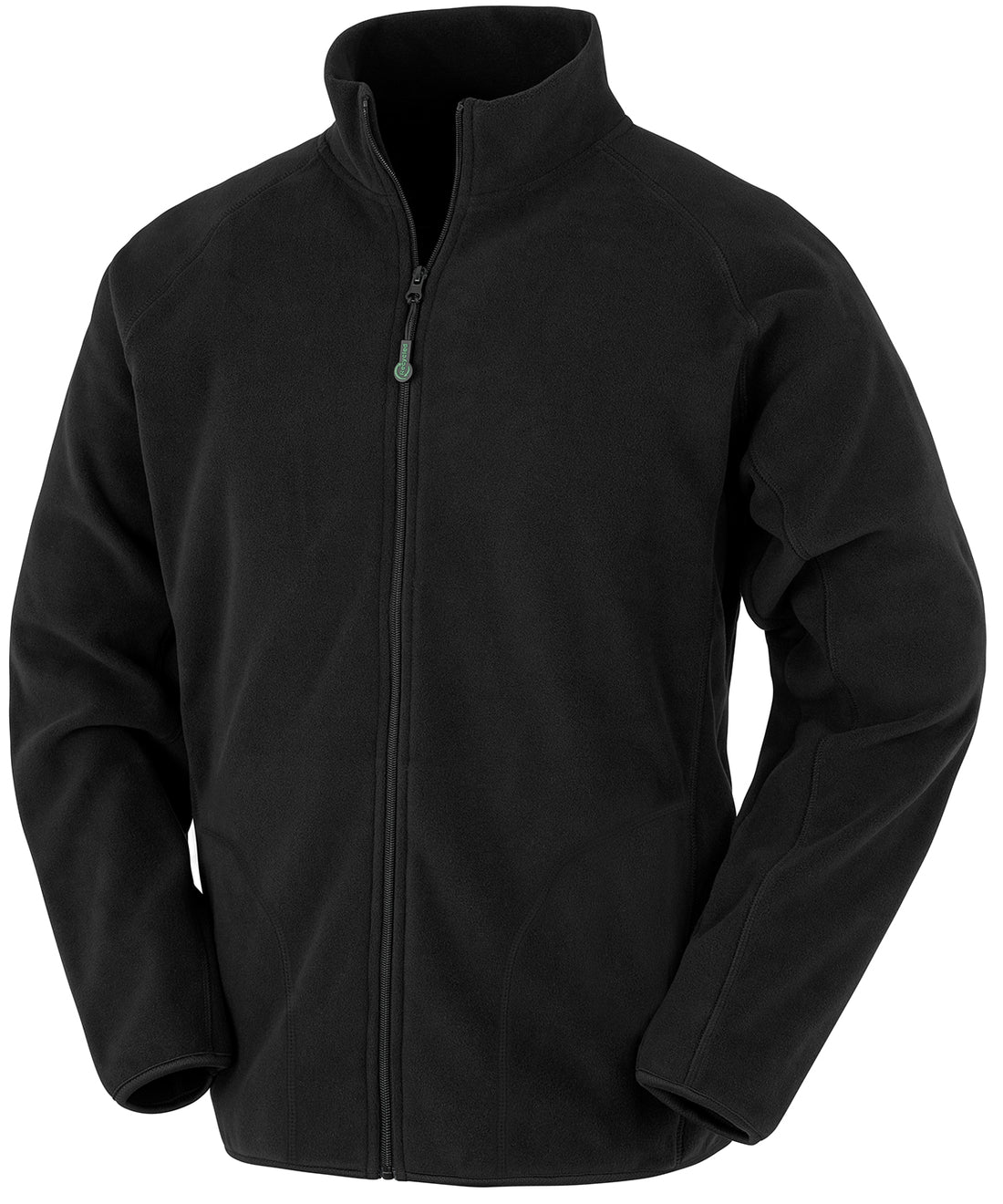 Recycled microfleece jacket in Black