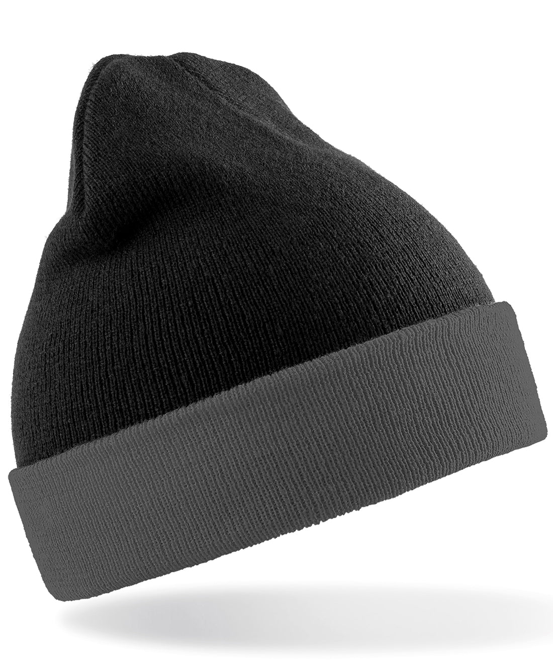 Recycled compass beanie in Black/Grey