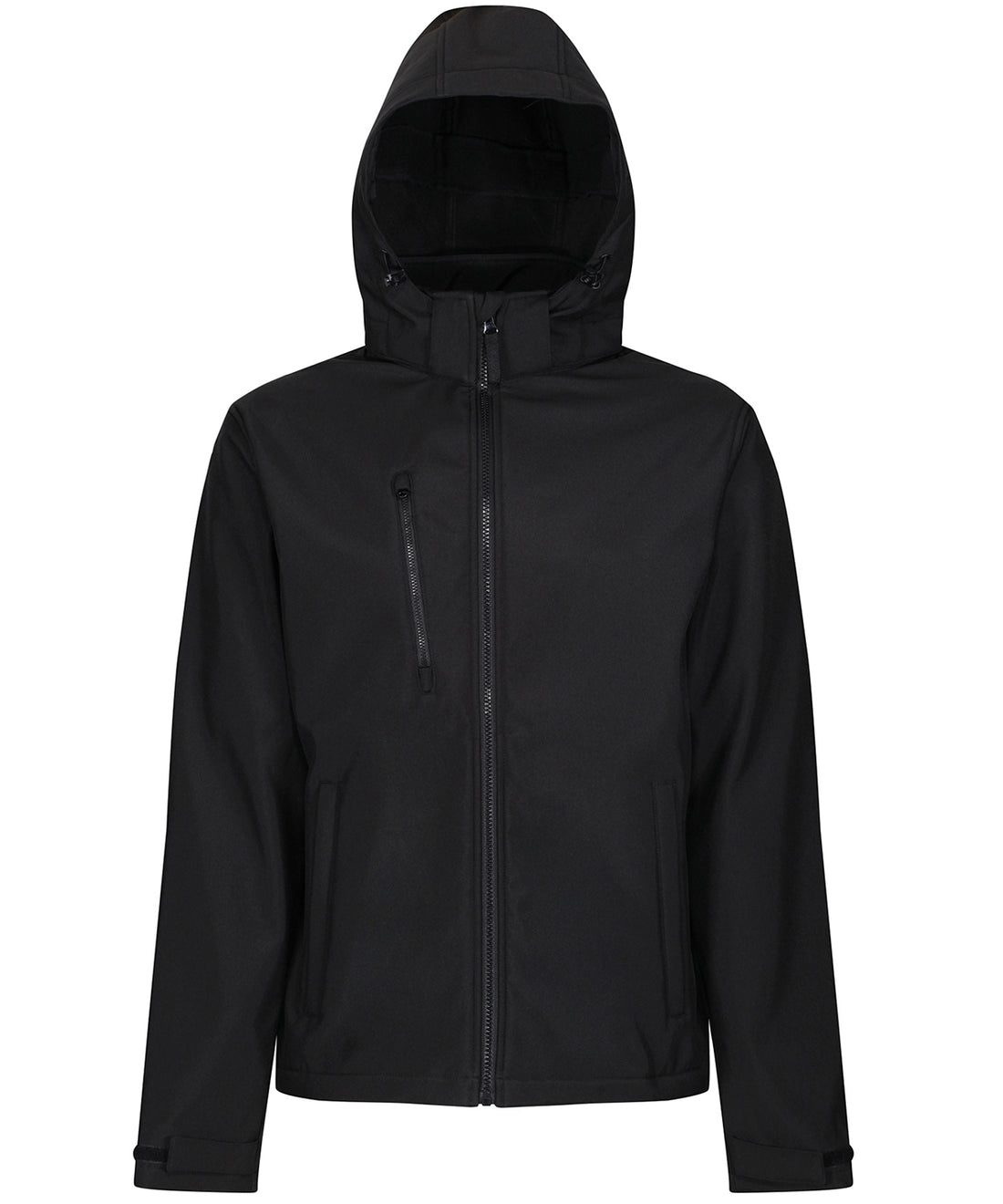 Venturer 3-layer hooded softshell jacket in Black
