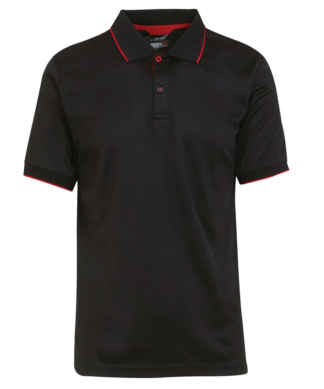 Navigate short sleeve polo in Black/Classic Red
