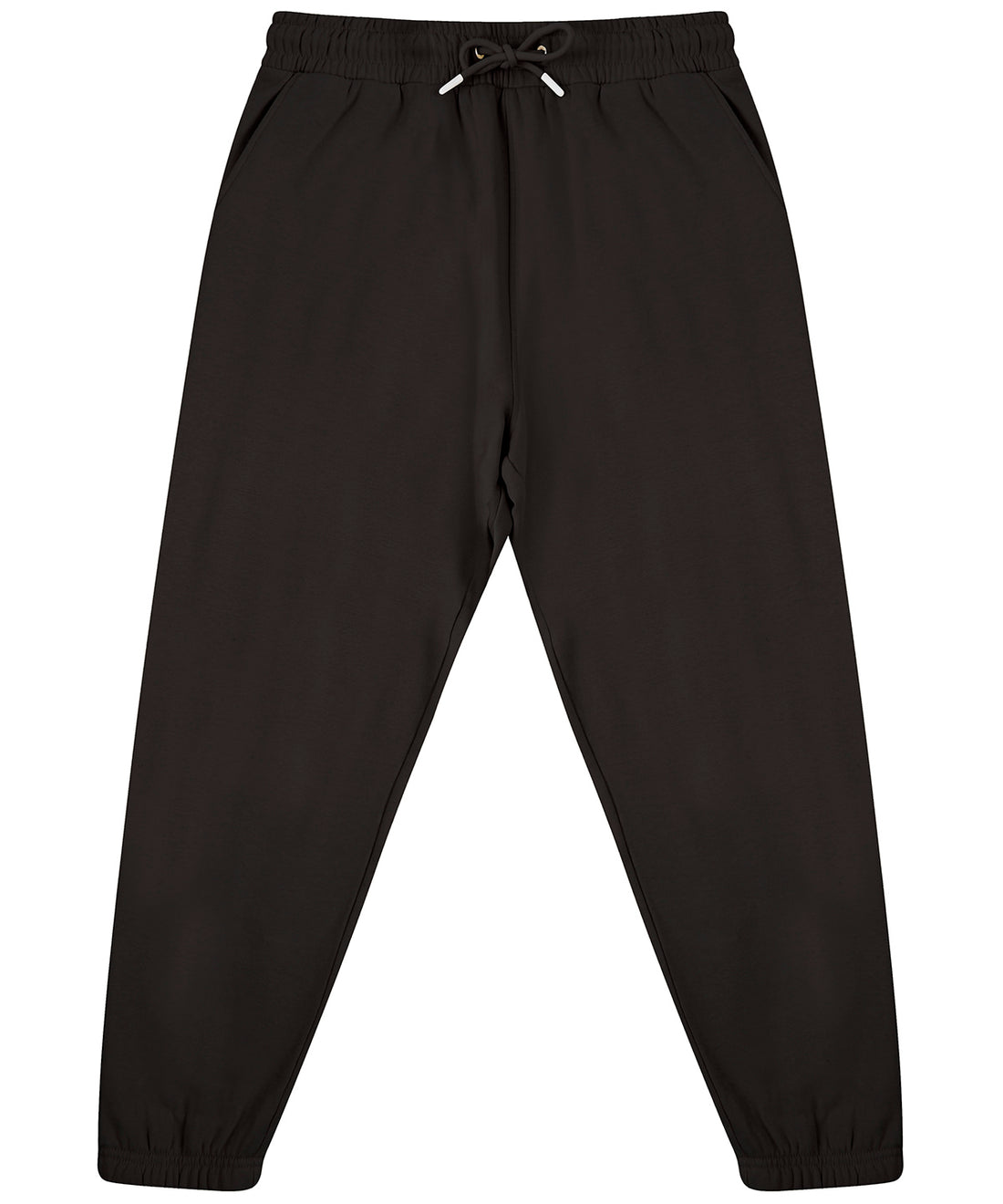 Unisex sustainable fashion cuffed joggers in Black