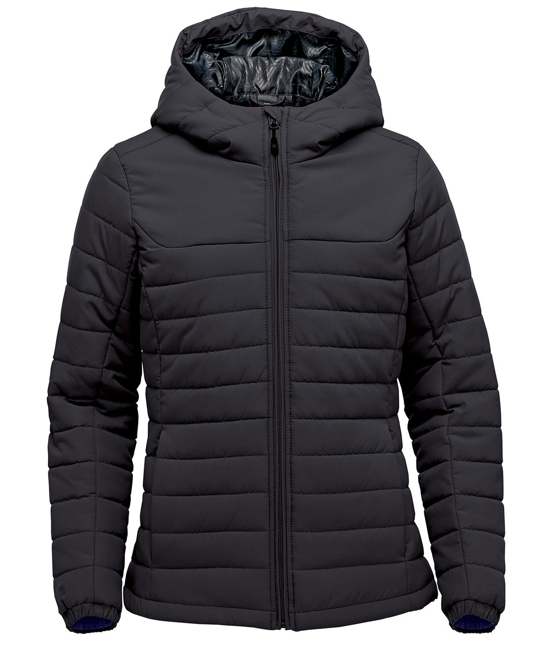 Women’s Nautilus quilted hooded jacket in Black