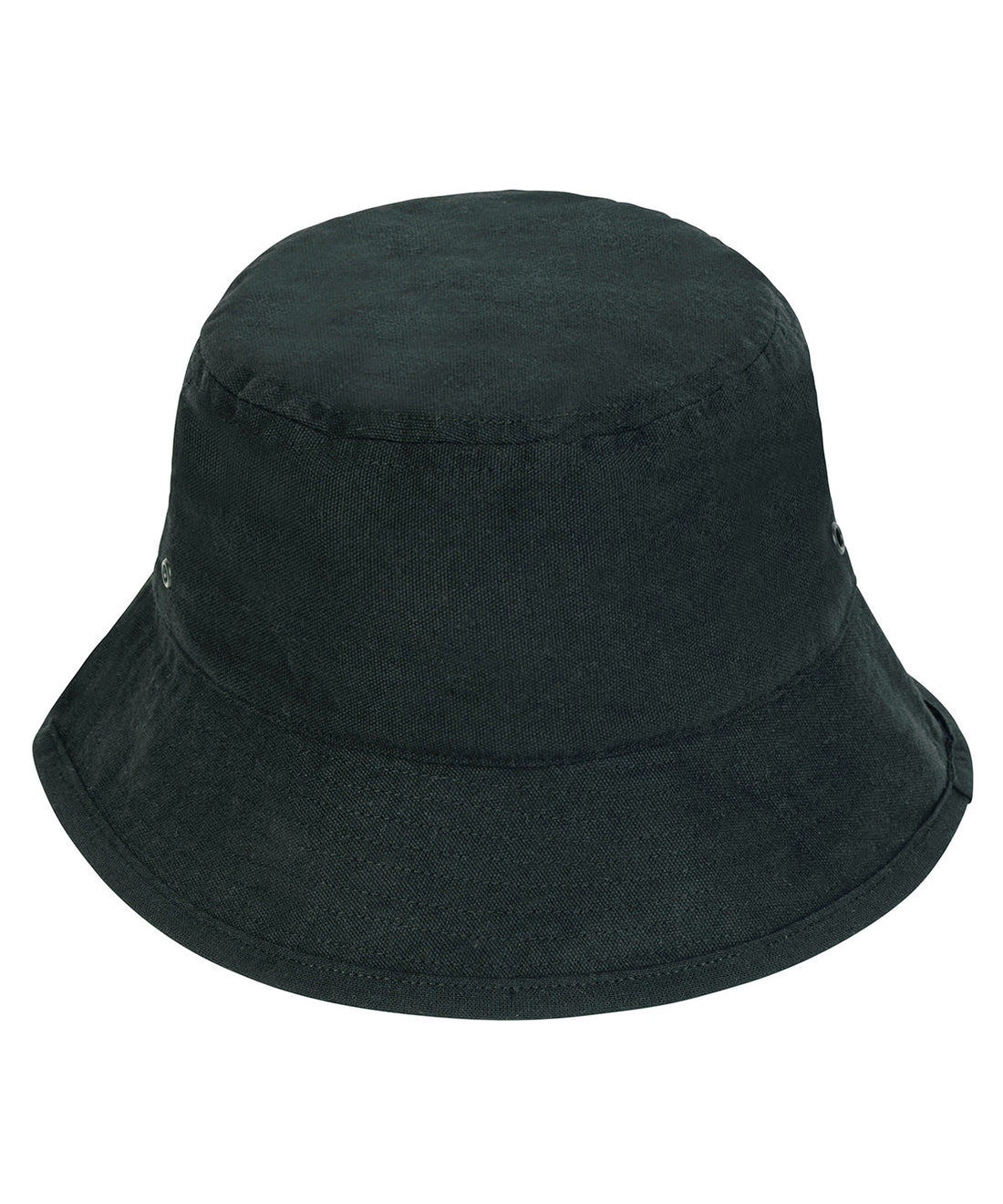 Bucket hat with metal eyelets (STAU893) in Black
