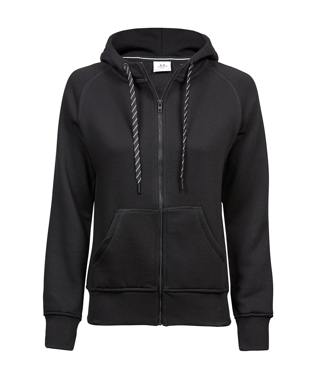Women’s fashion full-zip hoodie (5436) in Black