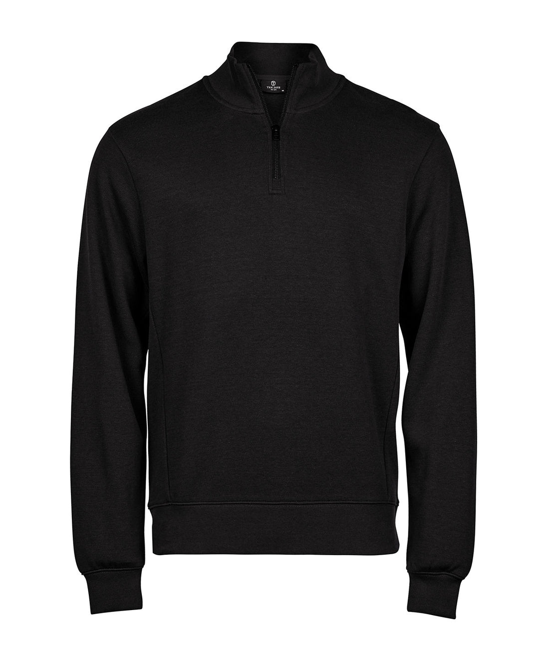 Ribbed interlock half-zip (5506) in Black