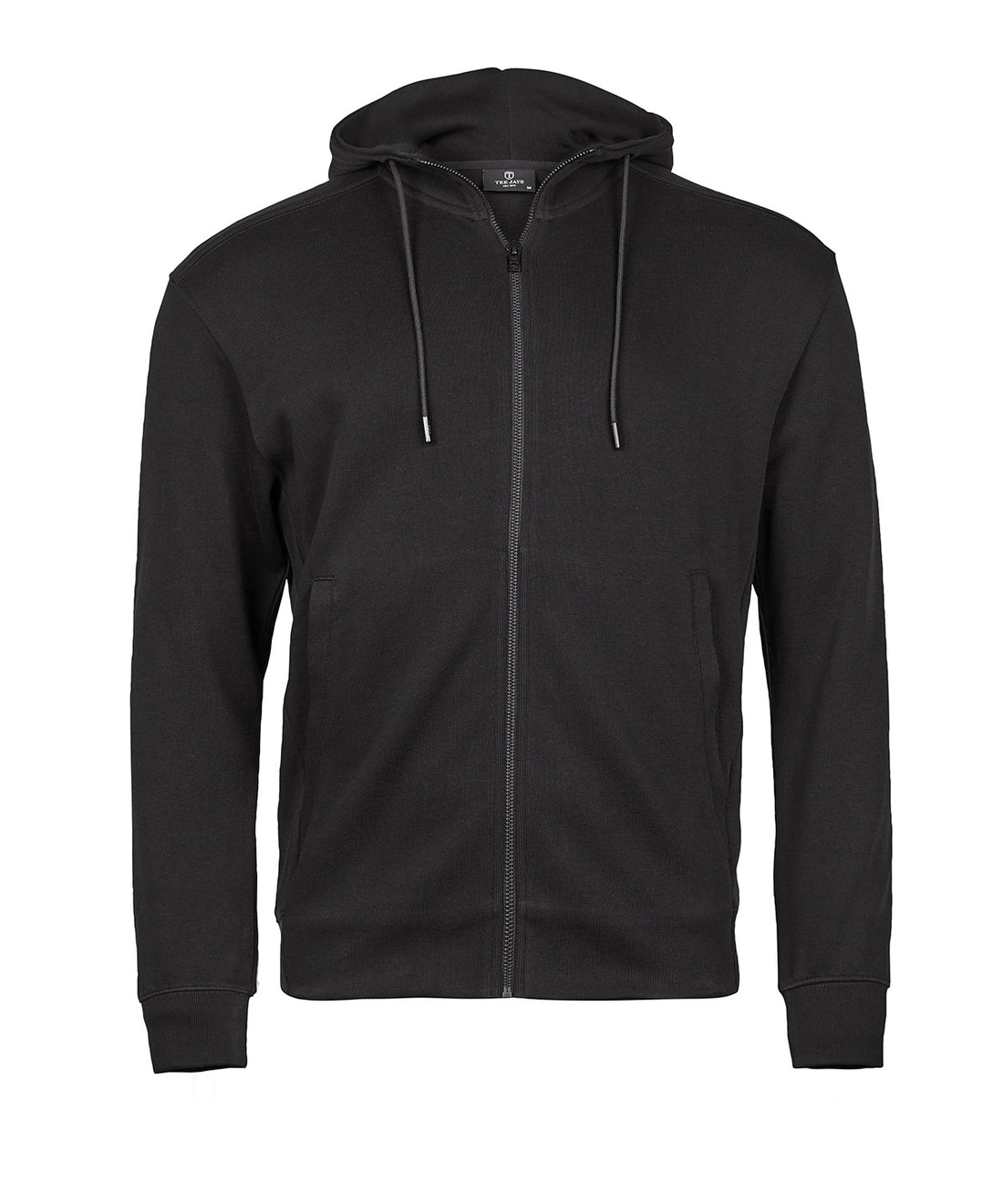 Ribbed interlock hooded full-zip (5508) in Black