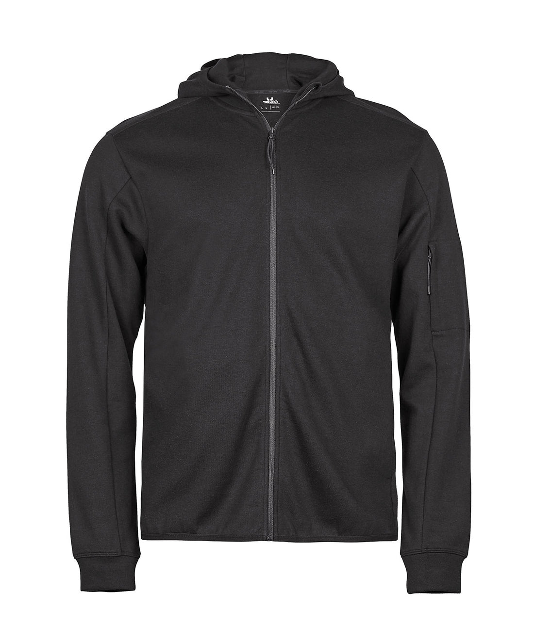 Athletic hooded full-zip sweatshirt (5706) in Black