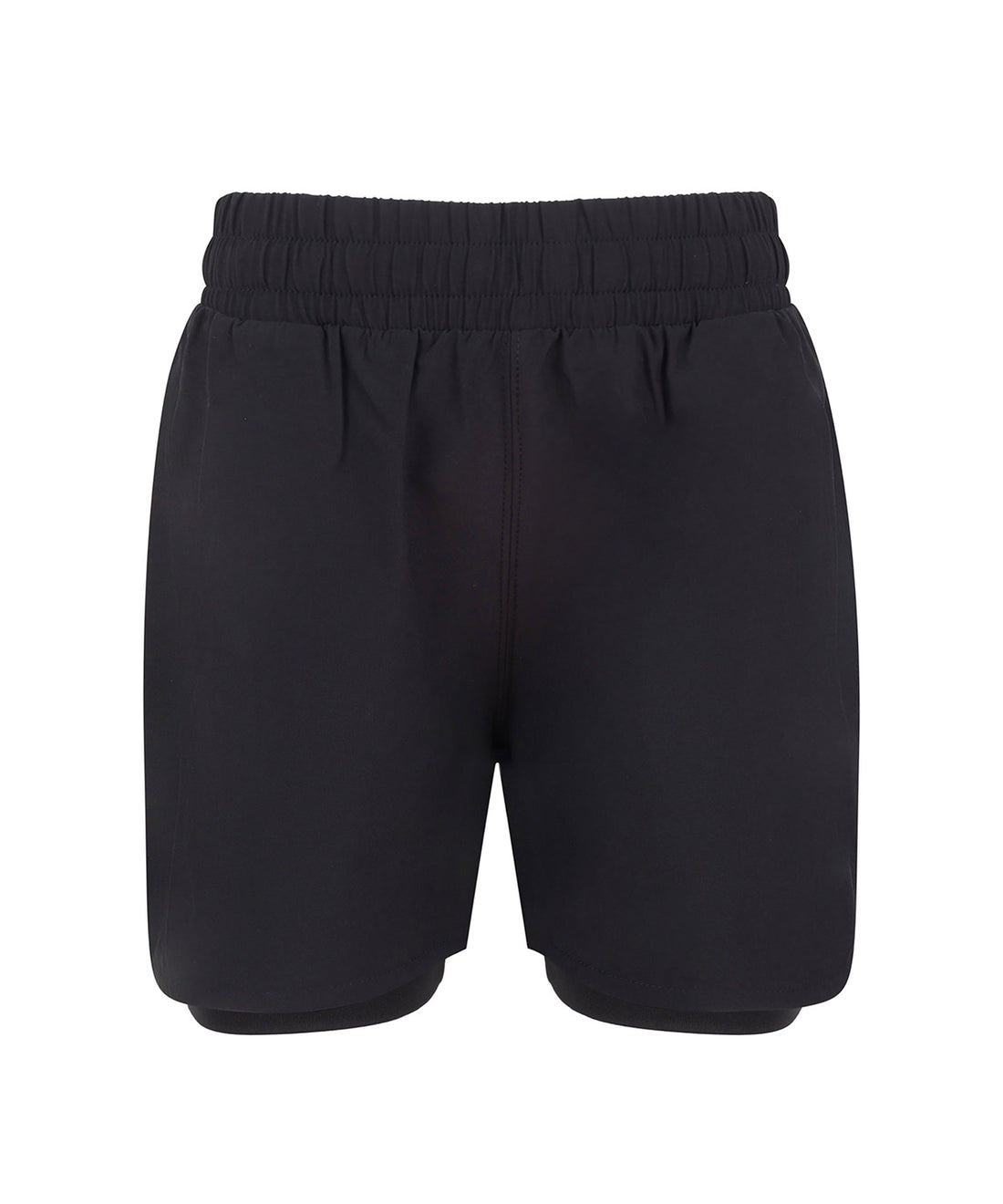 Kids double-layer sports shorts in Black
