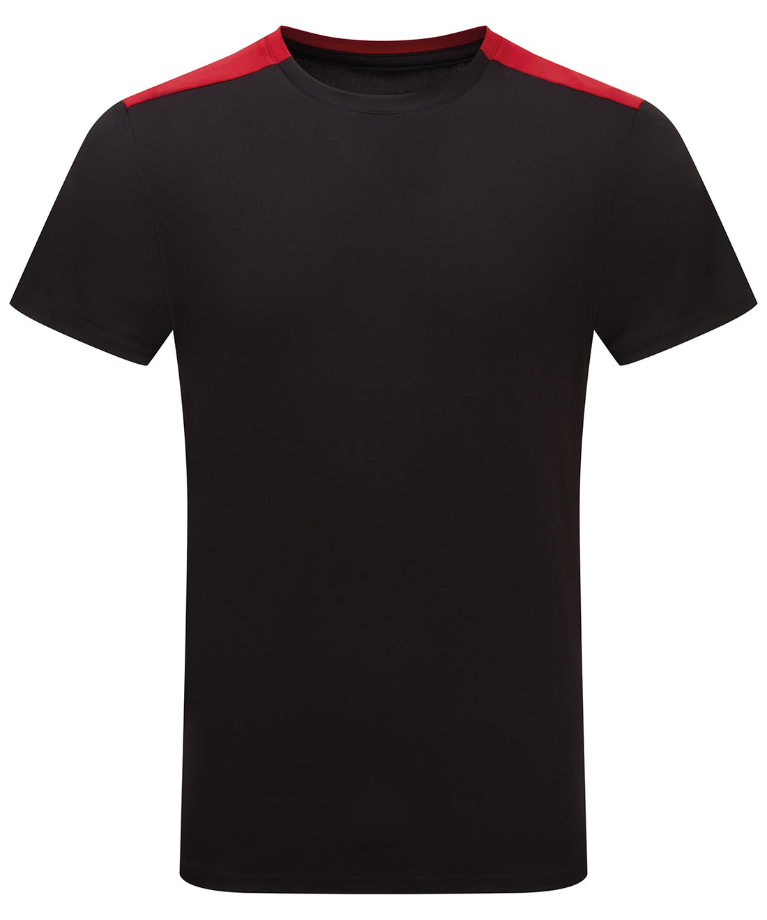 TriDri® Contrast performance t-shirt in Black/Fire Red