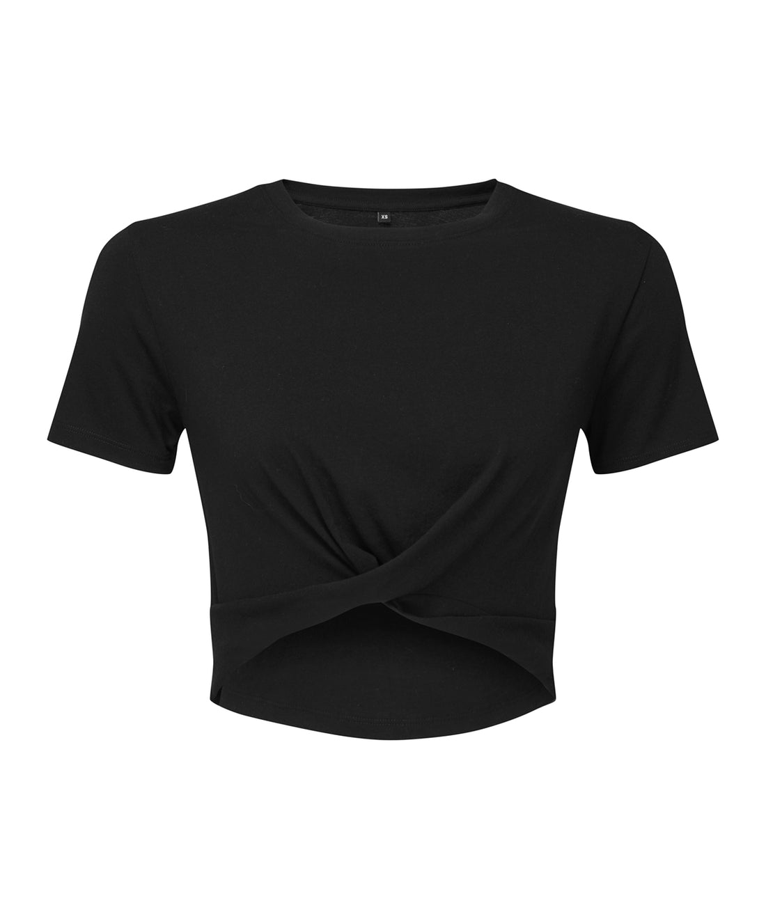 Women’s TriDri® twist crop top in Black