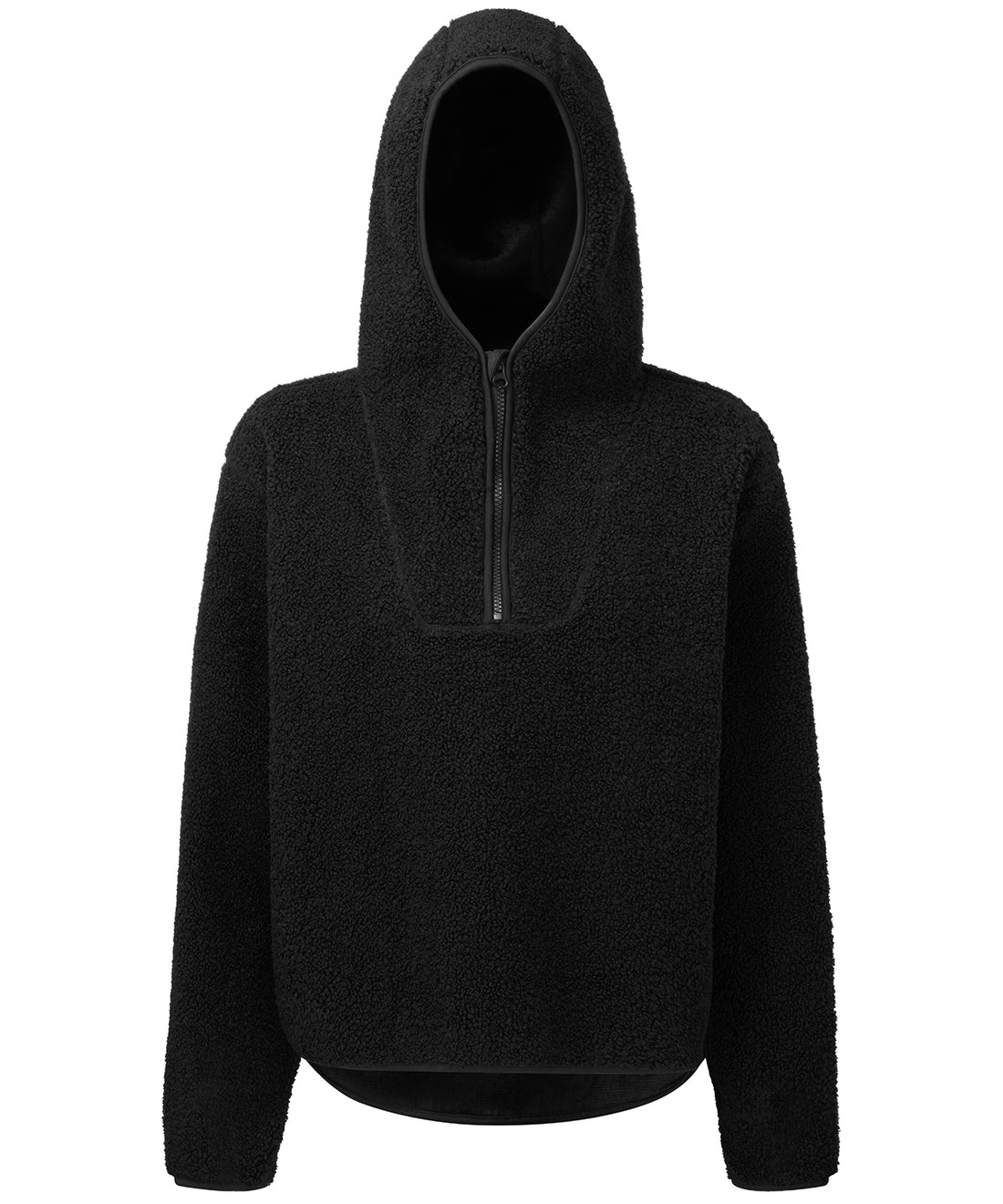 Women's TriDri® sherpa ¼-zip hoodie in Black