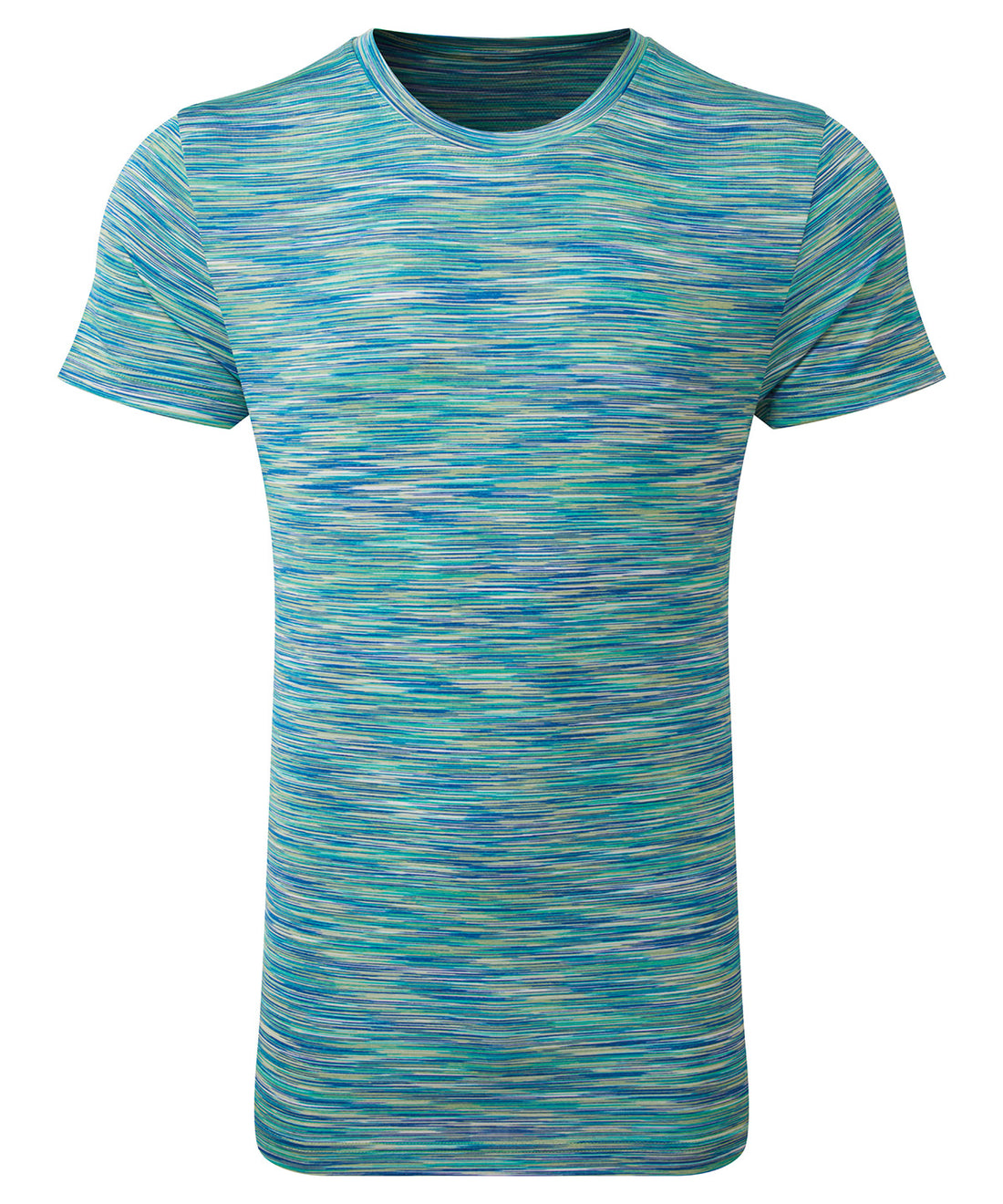TriDri® space dye performance t-shirt in Green/Blue