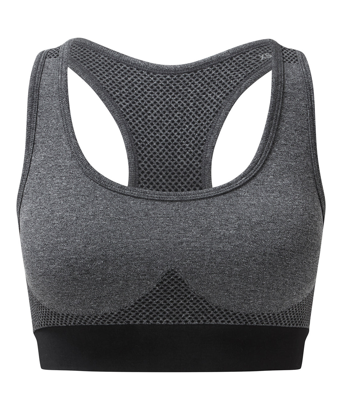 TriDri® seamless '3D fit' multi-sport sculpt bra in Black Melange