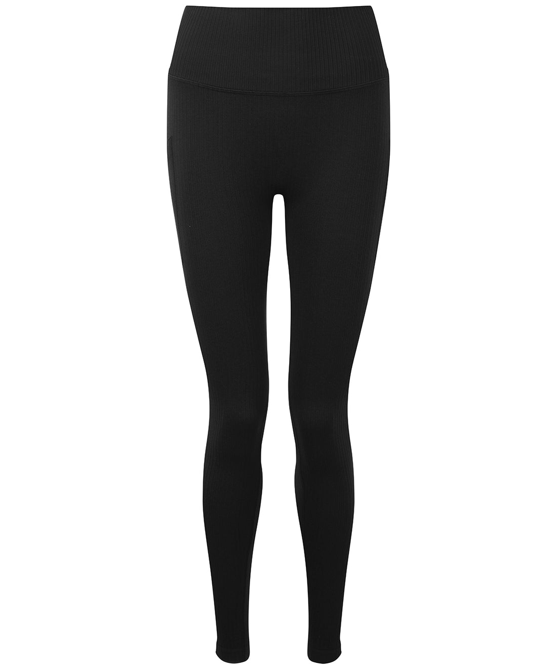 Women's TriDri® ribbed seamless 3D fit multi-sport leggings in Black