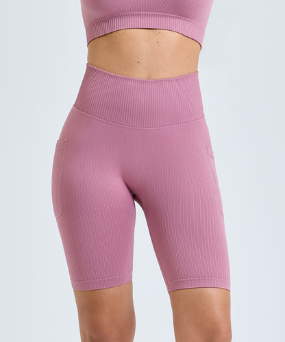 Women’s TriDri® ribbed seamless '3D Fit' cycle shorts