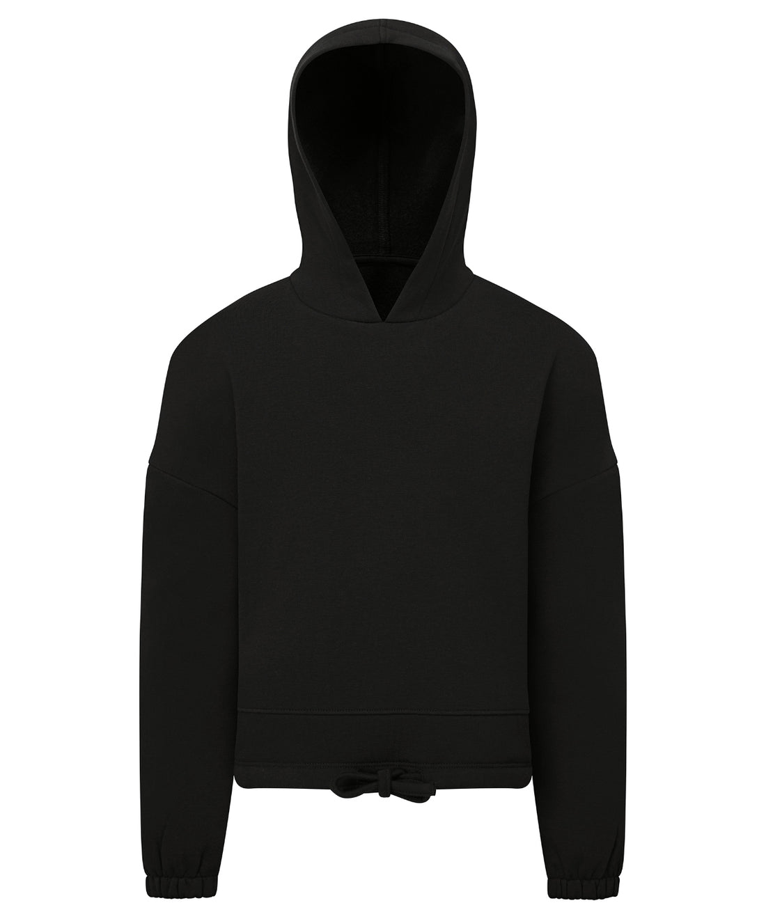 Kids TriDri® recycled cropped oversize hoodie in Black