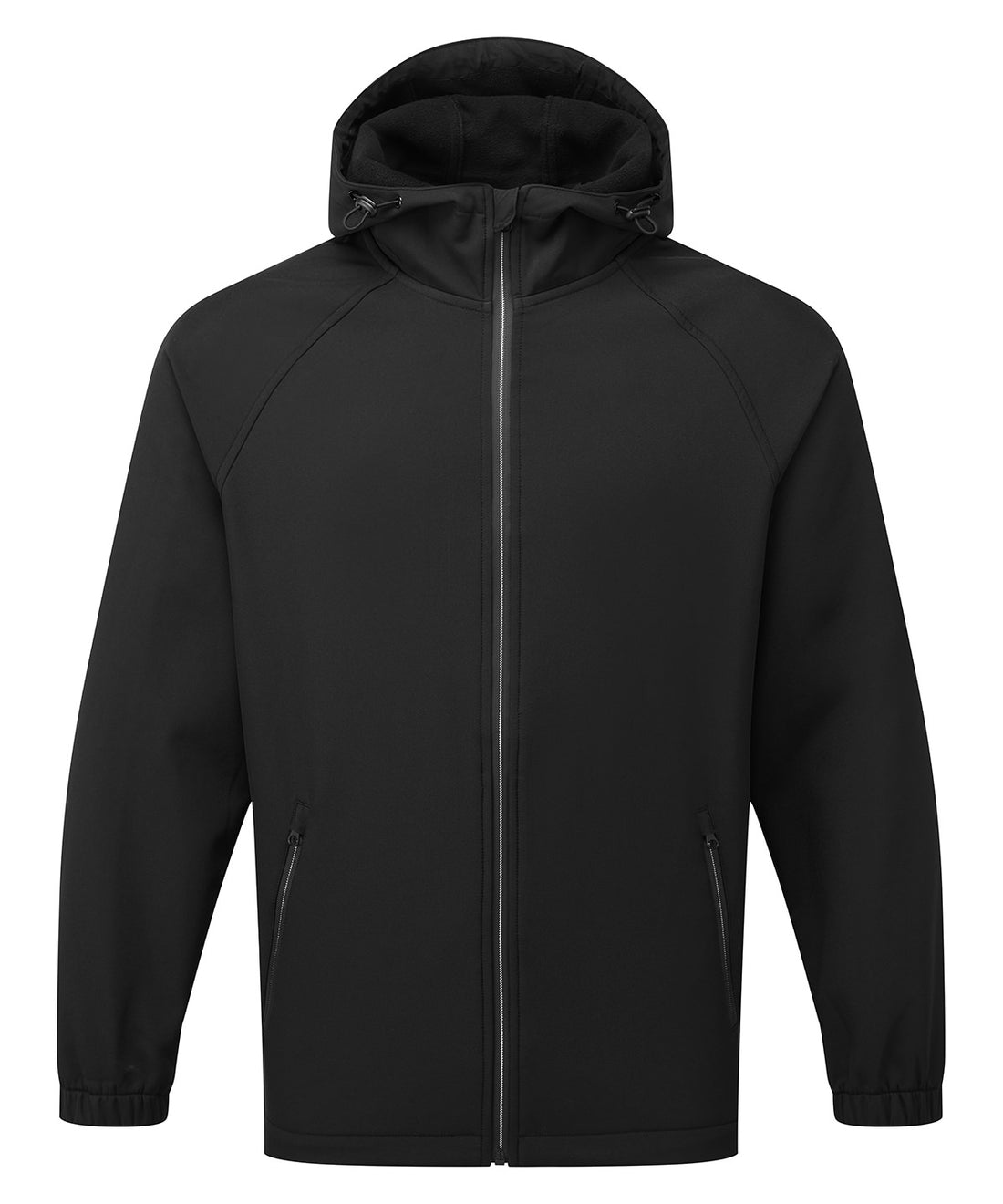 Hooded 2-layer softshell jacket in Black