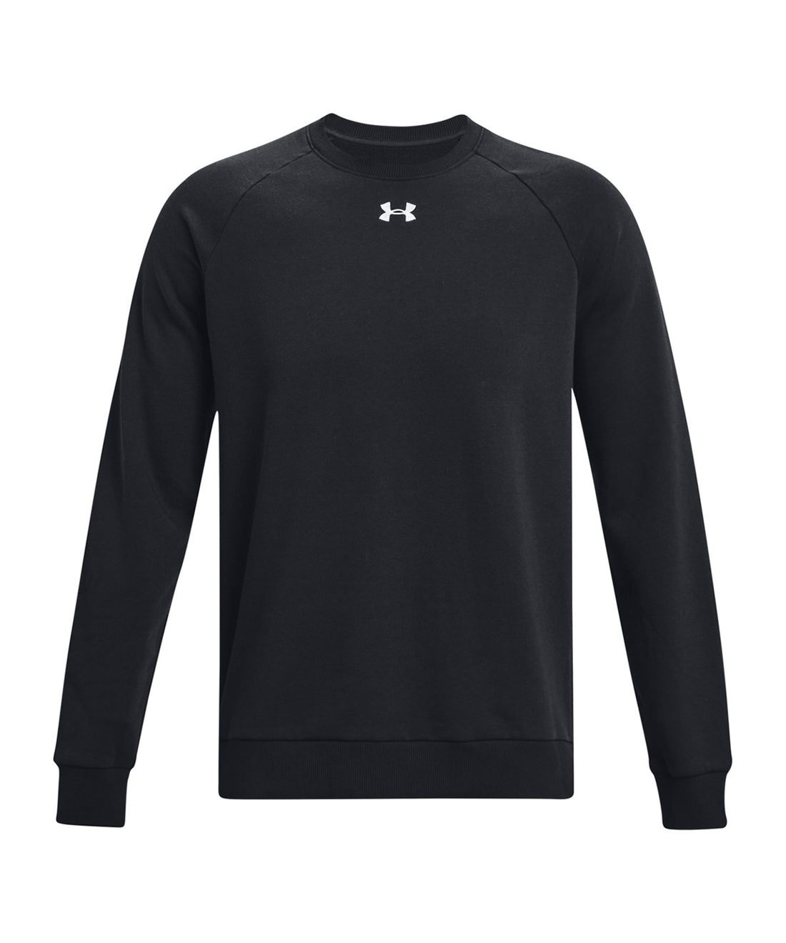 UA Rival fleece crew in Black/White