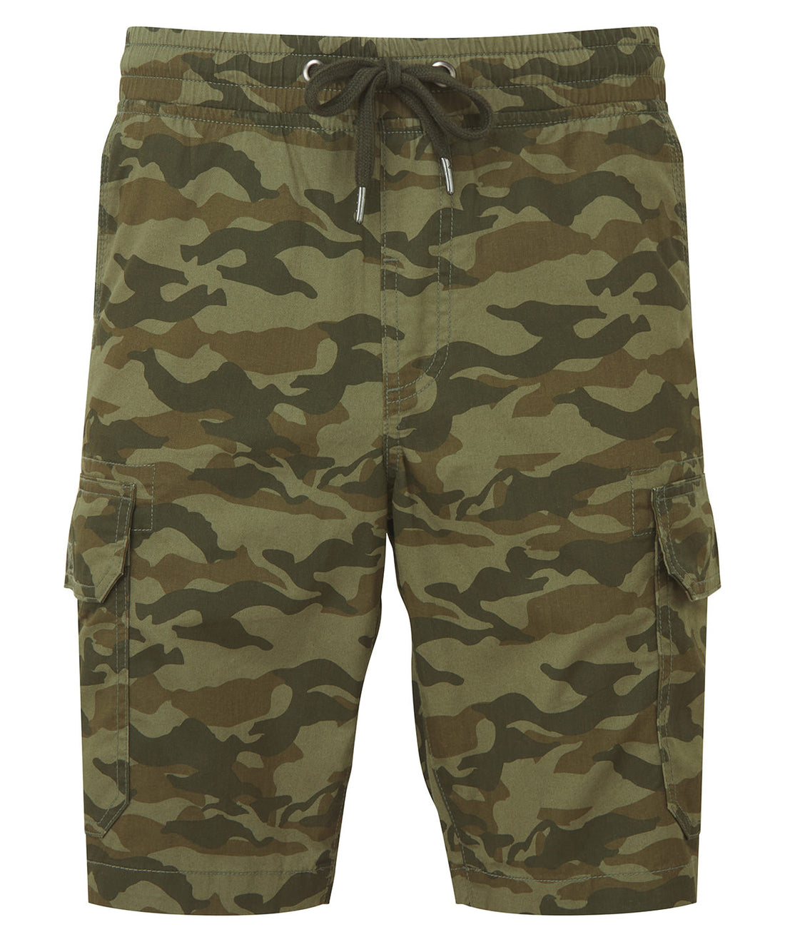 Men’s camo cargo utility shorts in Green