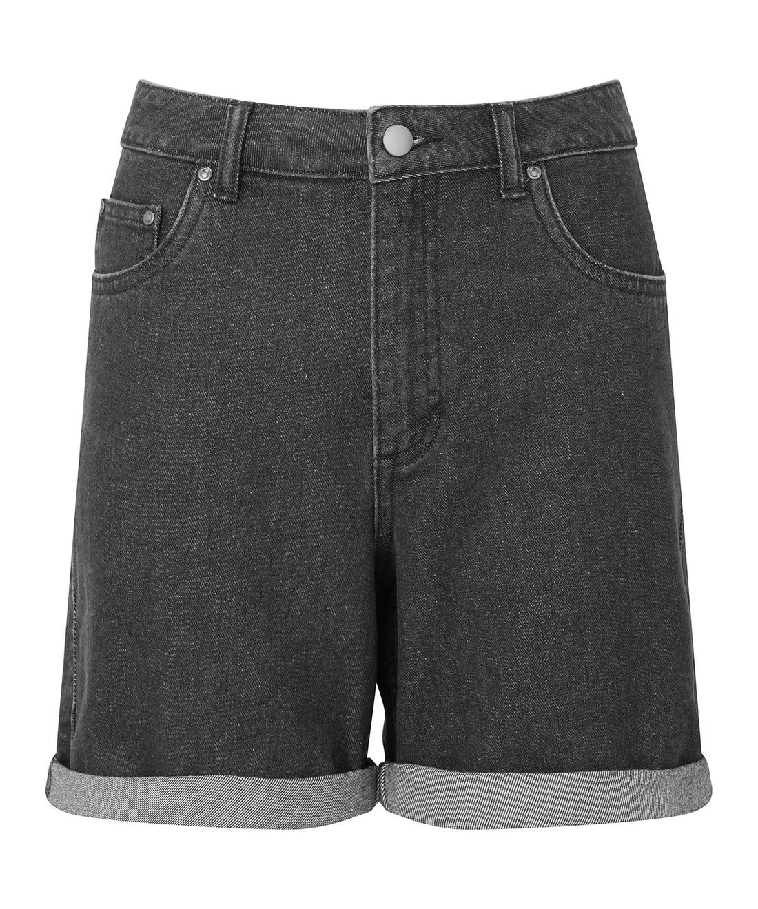 Women’s denim shorts in Black Denim