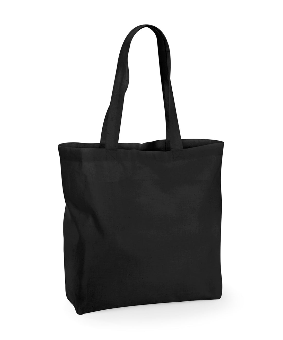 Recycled cotton maxi tote in Black