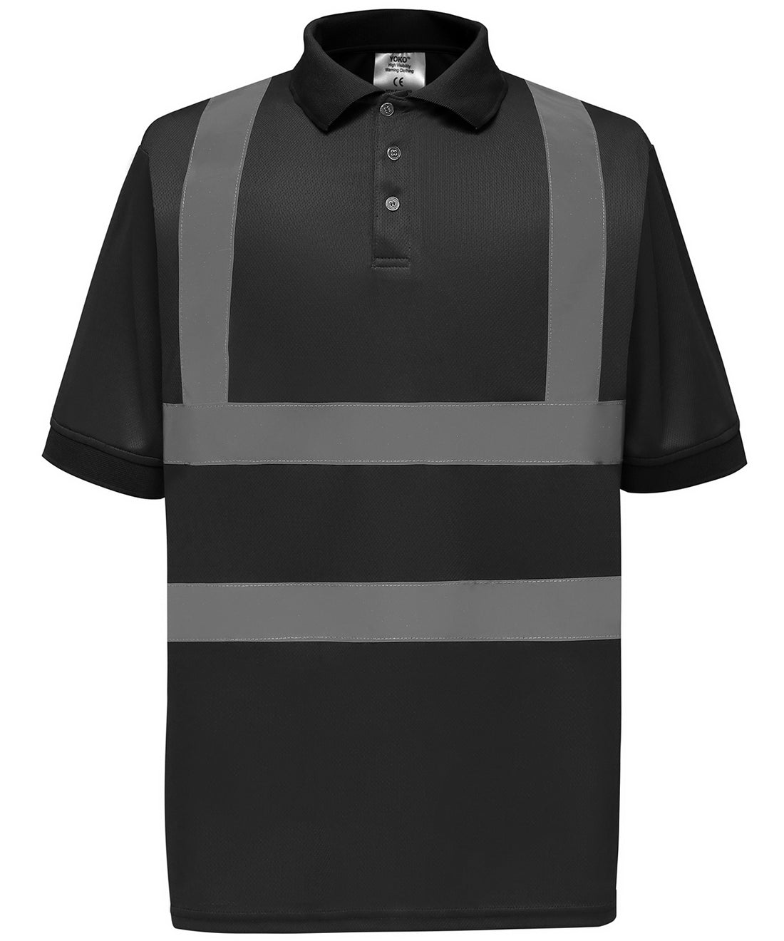 Hi-vis short sleeve polo (HVJ210) in Black