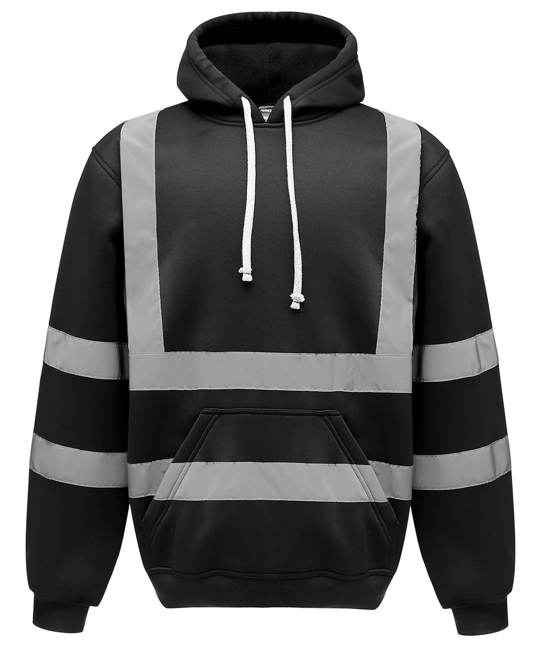 Hi-vis pull-over hoodie (HVK05) in Black