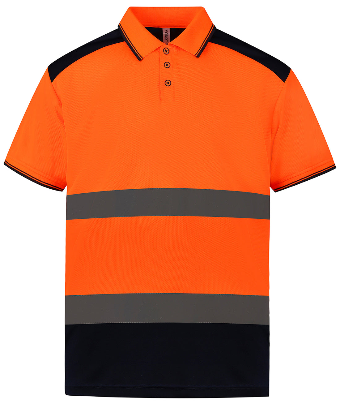Hi-vis two-tone polo shirt (HVJ220) in Orange/Navy