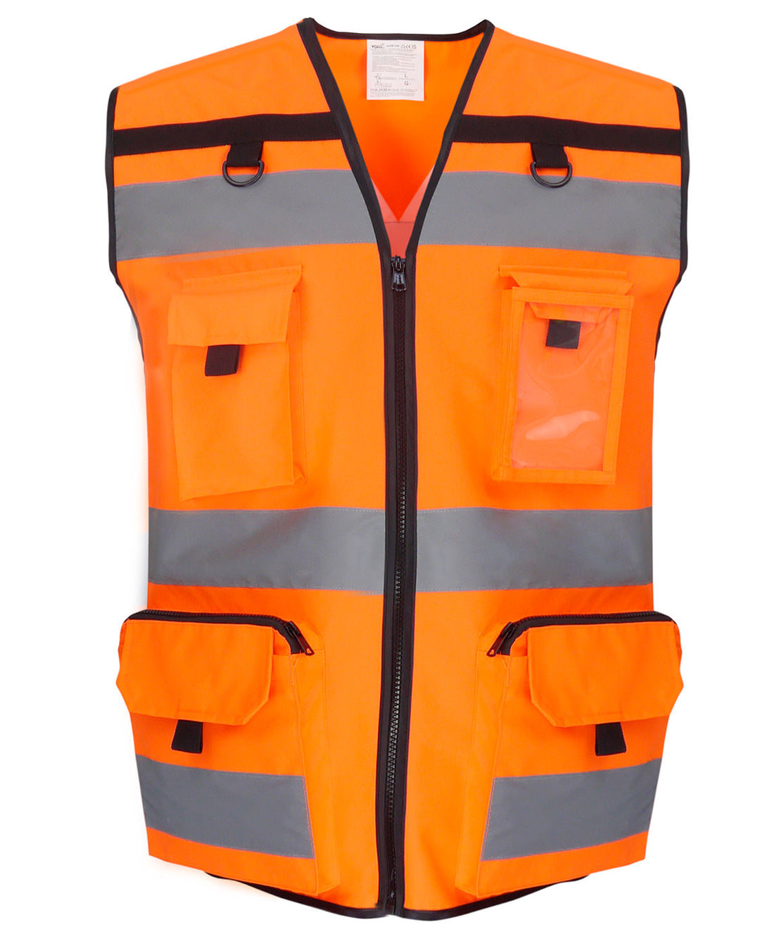 Hi-vis ripstop tool vest (HVW108) in Hi-vis Orange