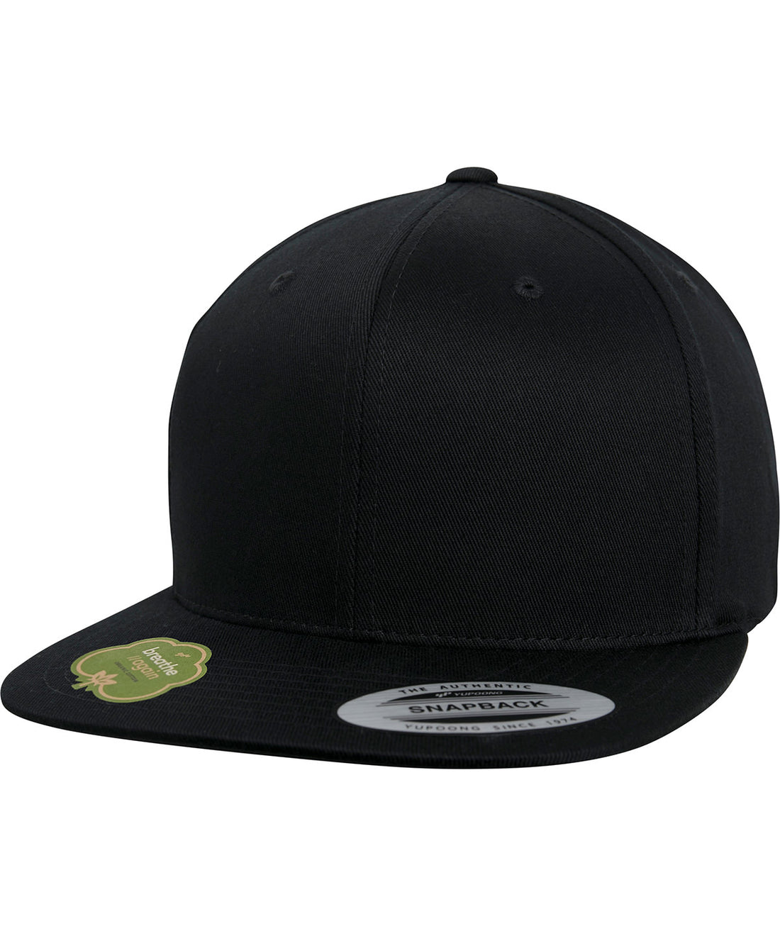 Organic cotton snapback (6089OC) in Black