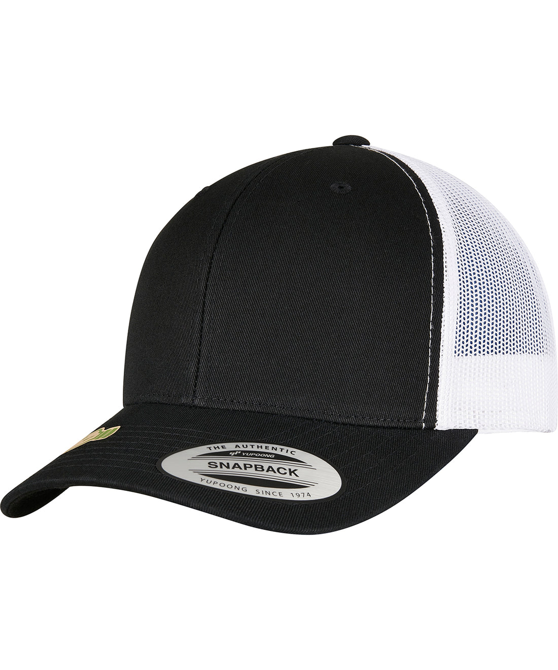 YP classics recycled retro trucker cap 2-tone (6606RT) in Black/White