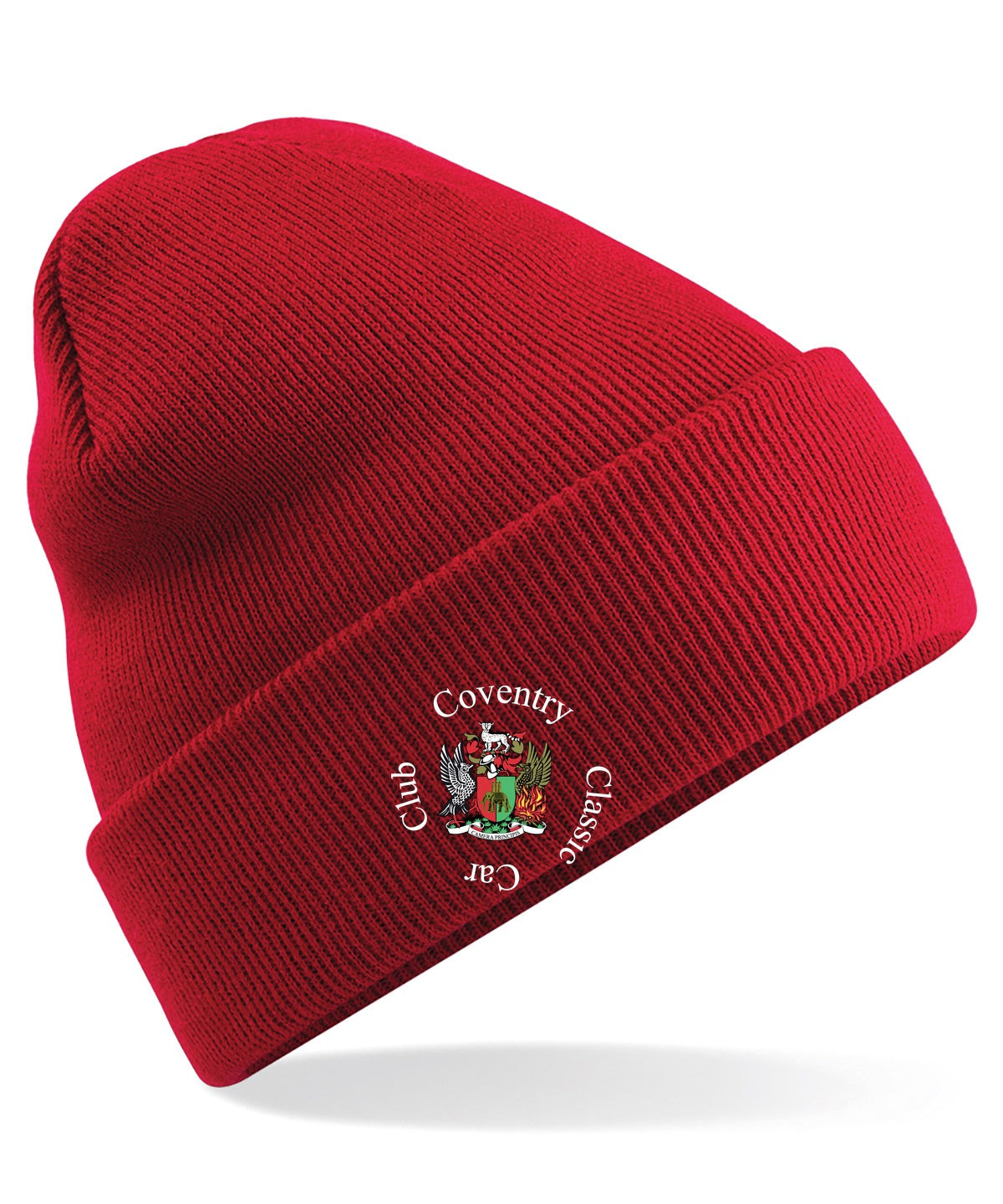 Coventry Classic Car Club beanie red