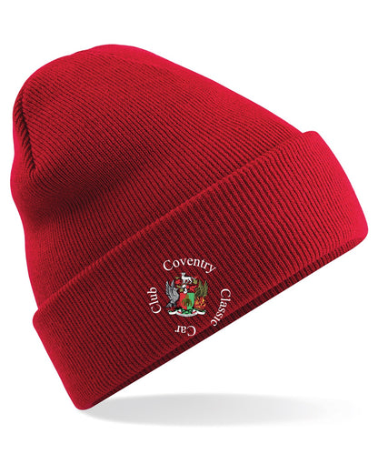 Coventry Classic Car Club beanie red