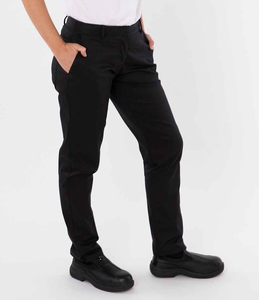 ADC Ladies Slim Fit Stretch Trousers in Black