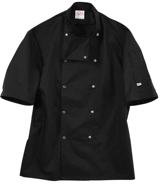 ADC Short Sleeve Coolmax® Chef's Jacket in Black