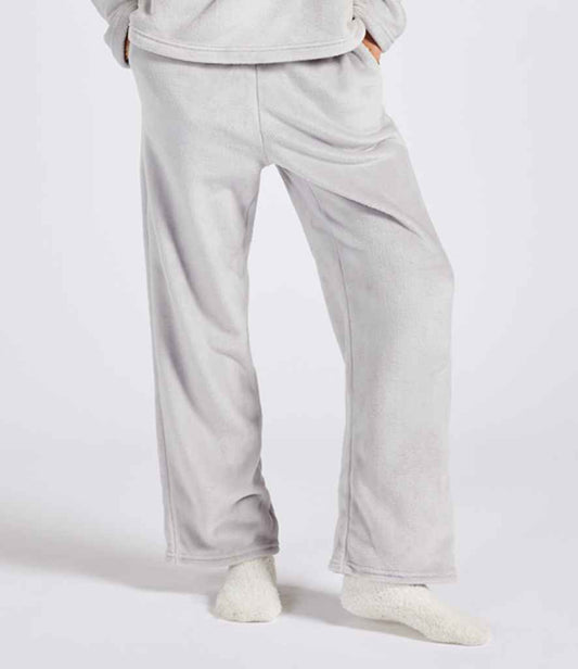 Brand Lab Ladies Plush Fleece Lounge Trousers in Silver Grey