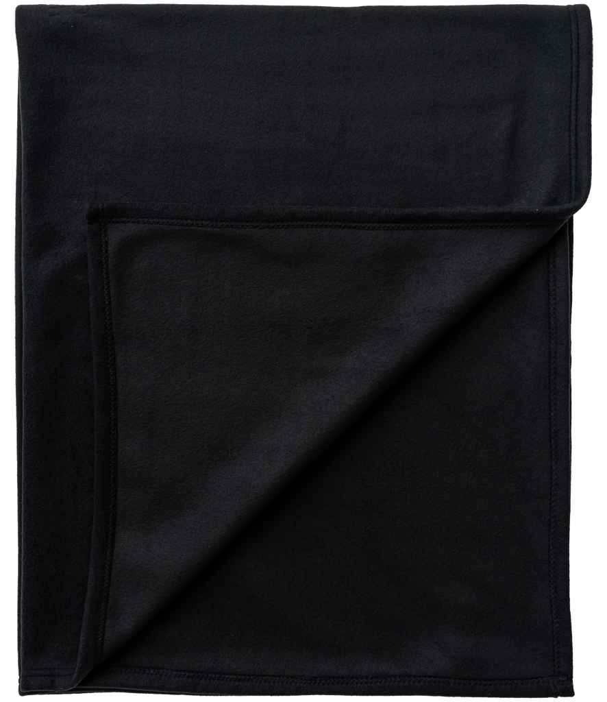 Brand Lab Large Polar Fleece Blanket in Black