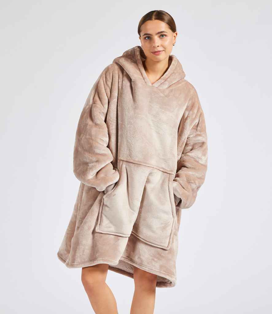 Brand Lab Oversized Hooded Blanket in Nude