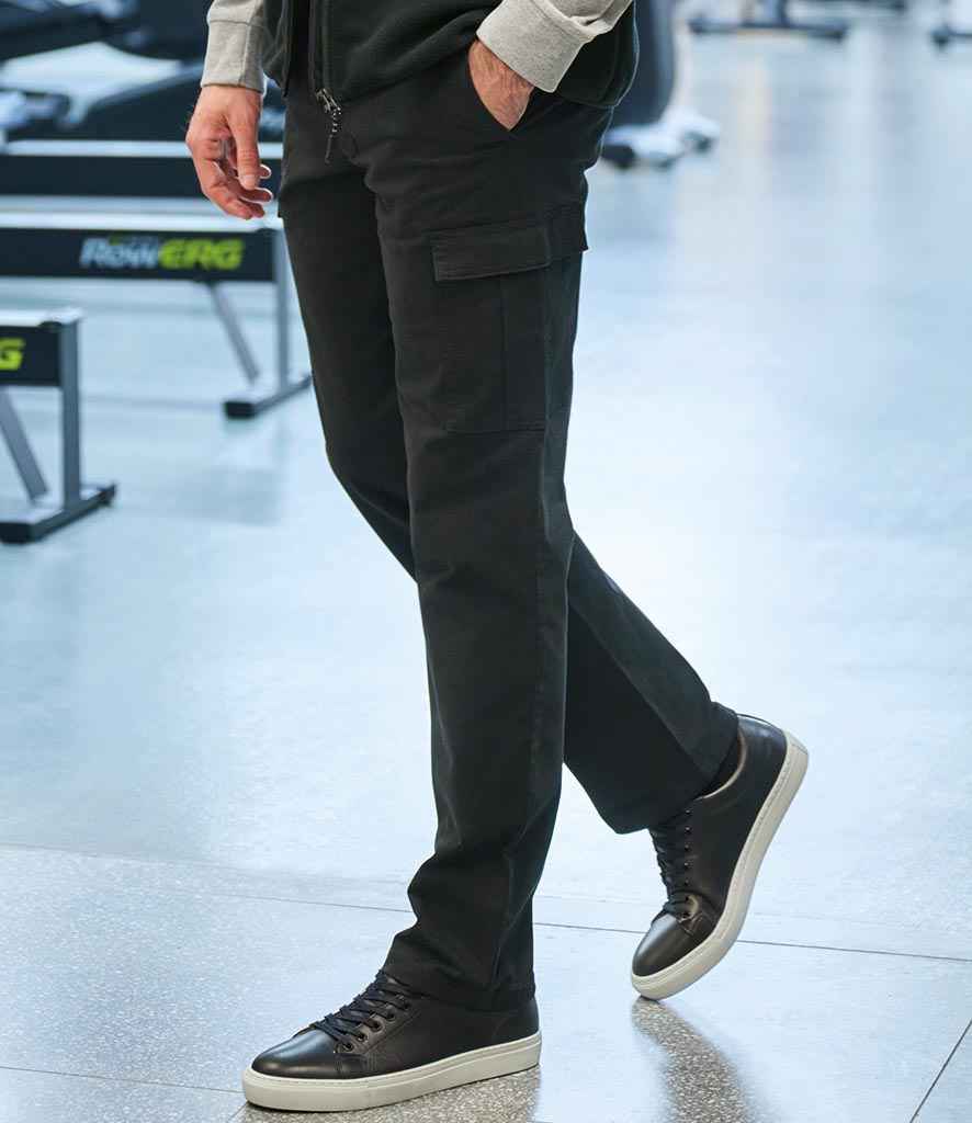 Brook Taverner Durham Chino Cargo Trousers in Black